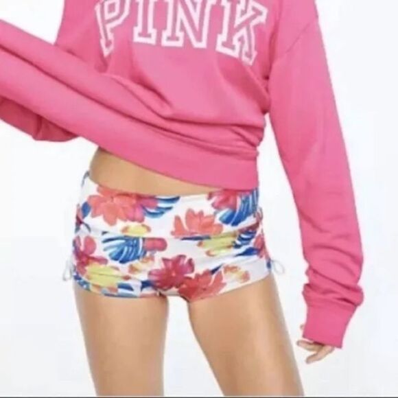 Victoria’s Secret Pink Swim Gym to Swim Ruched Sides Shortie Bikini Bottom - Picture 7 of 8